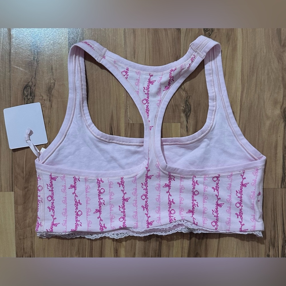 PINK X LOVESHACKFANCY COTTON RACERBACK BRALETTE XL NWT - Picture 10 of 10